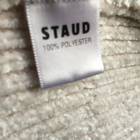 STAUD Short Sleeves Pearl Embellished Mock Neck As Seen On TV Sweater Size L - Picture 10 of 11